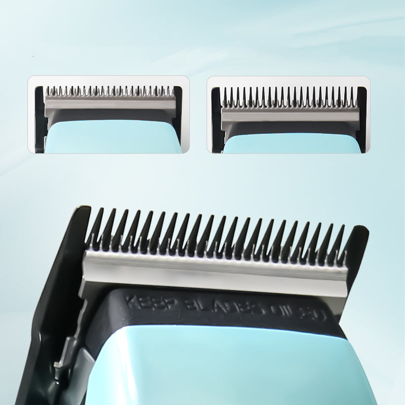 MRD Pro HC-999 Professionell Hårtrimmer, Höghastighetsmotor, 440C Stål, Aqua Blue