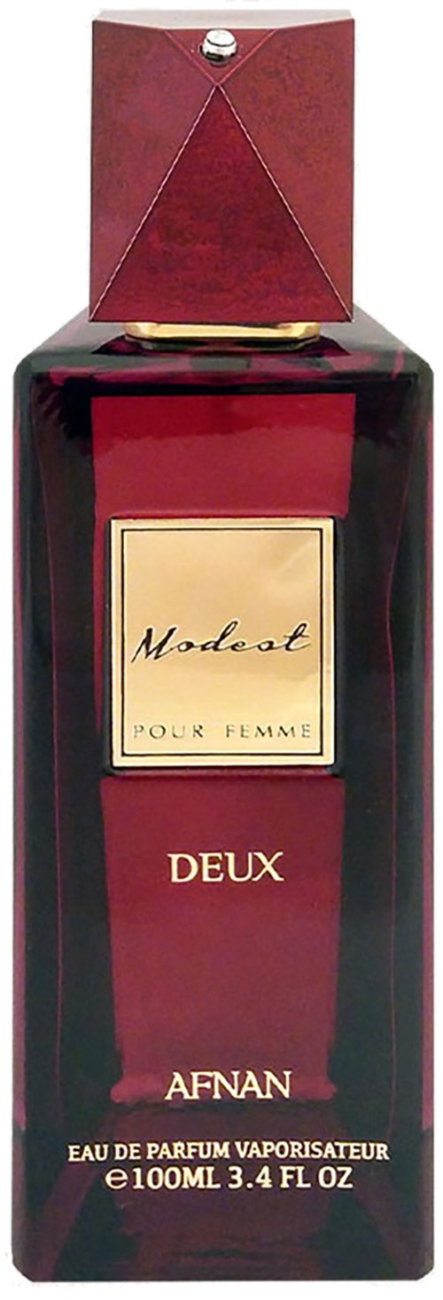 Afnan Modest Pour Femme Deux EDP för Kvinnor, Elegant Vanilj, Jasmin, Mysk 3.4 fl oz