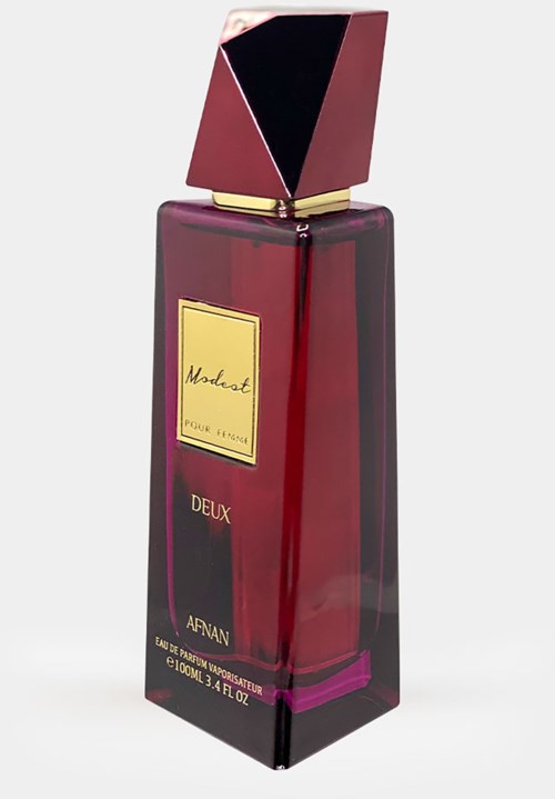 Afnan Modest Pour Femme Deux EDP för Kvinnor, Elegant Vanilj, Jasmin, Mysk 3.4 fl oz
