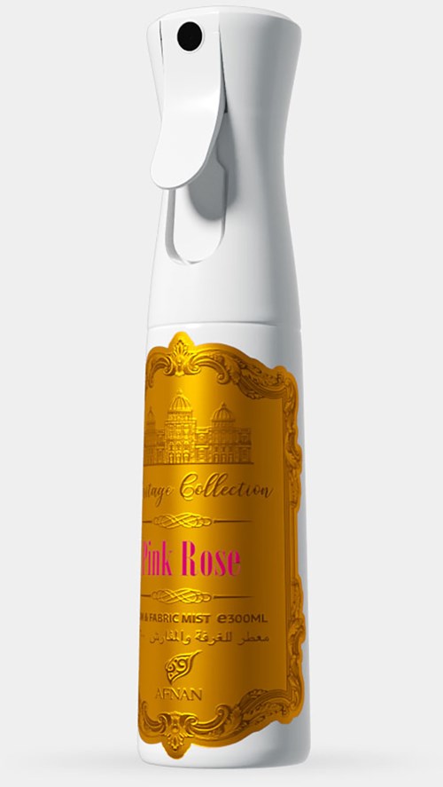 Afnan Pink Rose Lyxig Textil- och Rumsdoft, 300 ml, Långvarig Uppfräschning