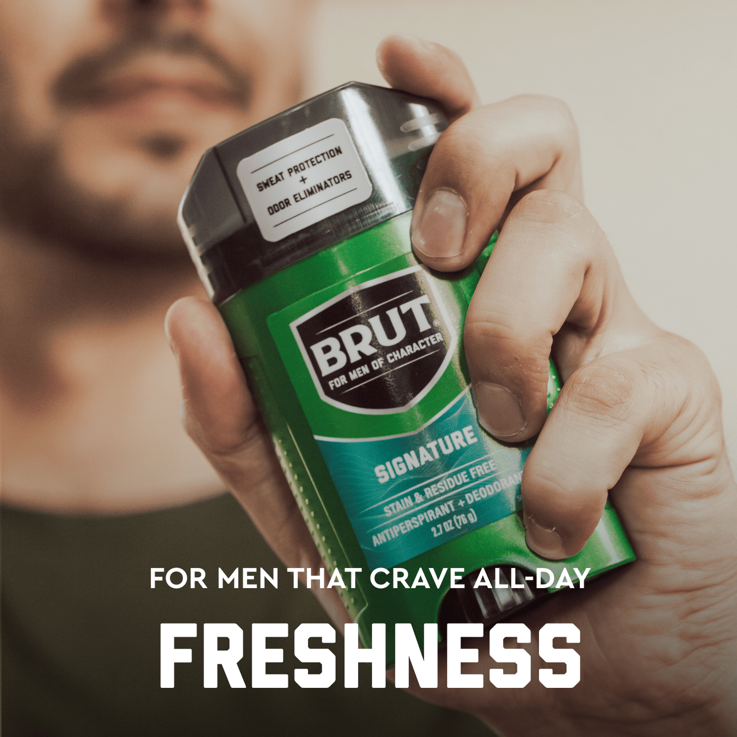 Brut Signature Antiperspirant Deodorant Stick: Powerful Sweat & Odor Protection