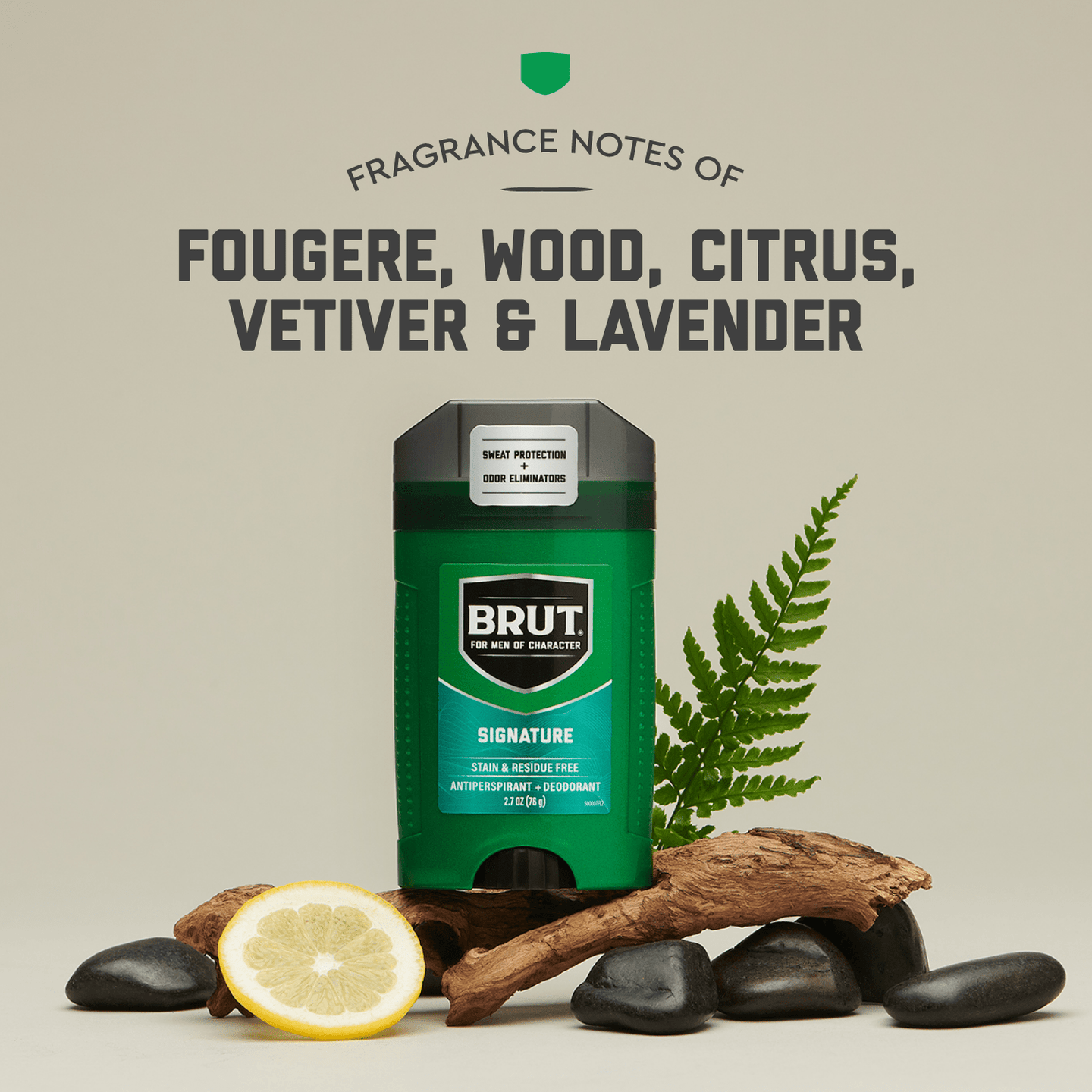 Brut Signature Antiperspirant Deodorant Stick: Powerful Sweat & Odor Protection