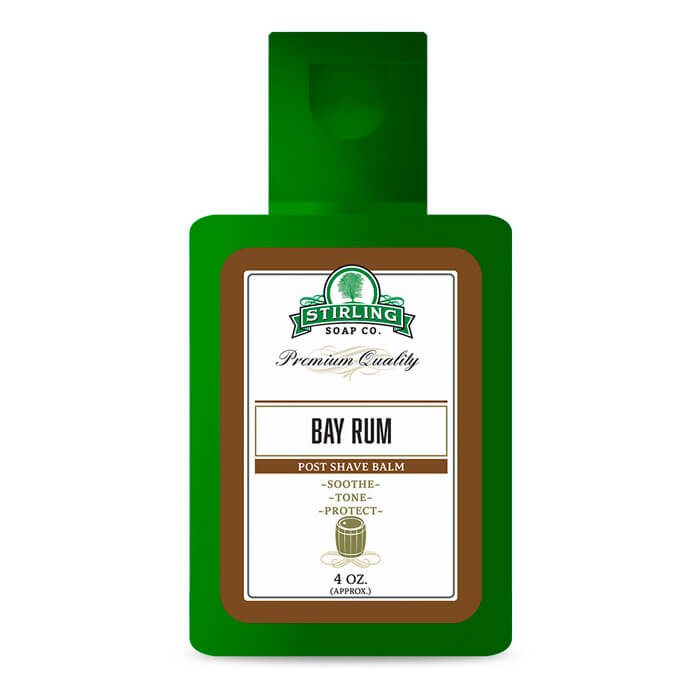 Stirling Soap Company Bay Rum Aftershave Balm - Soothing Post-Shave Skin Treatment 4oz