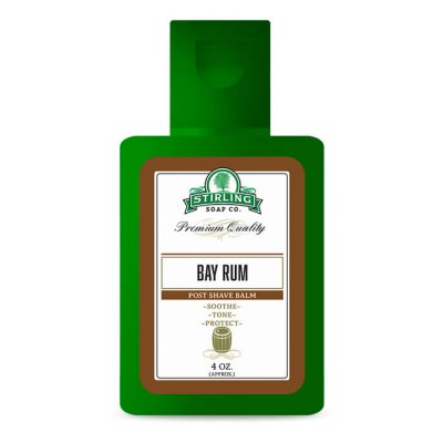 Stirling Soap Company Bay Rum Aftershave Balm - Soothing Post-Shave Skin Treatment 4oz
