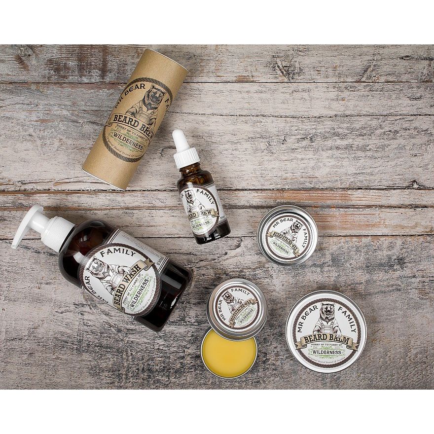 Mr Bear Family Wilderness Beard Balm: Natural Softening, Conditioning, Styling & Itch Relief
