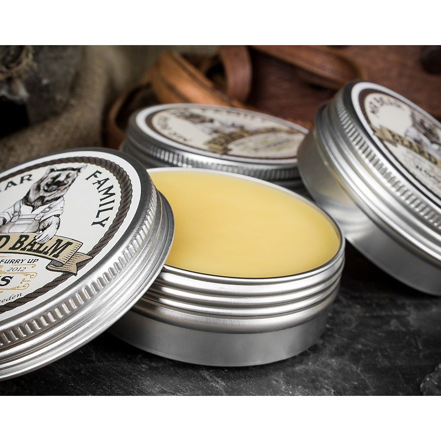 Mr Bear Family Woodland Beard Balm 60ml: Natural Oils Soften & Style