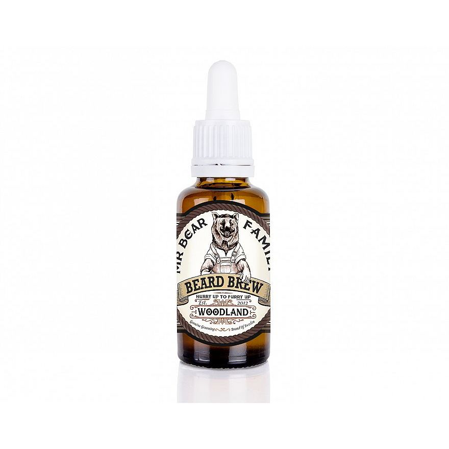 Mr Bear Family Woodland Beard Brew Oil - Organic Moisturizing, Soothing, 1oz