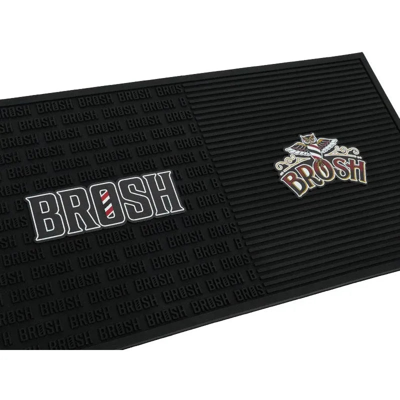 Brosh Logo Verktygsmatta, Halkfri Arbetsyta för Professionella Barberare