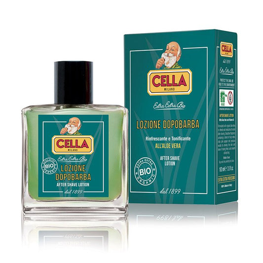 Cella Milano Aloe Vera Aftershave Lotion Soothes Hydrates Skin 3.4oz Refreshing Scent