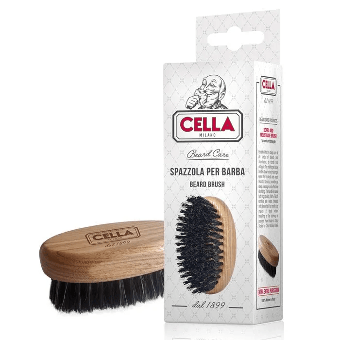 Cella Milano Italian Luxury Beard Care Set: Shampoo, Oil, Boar Bristle Brush