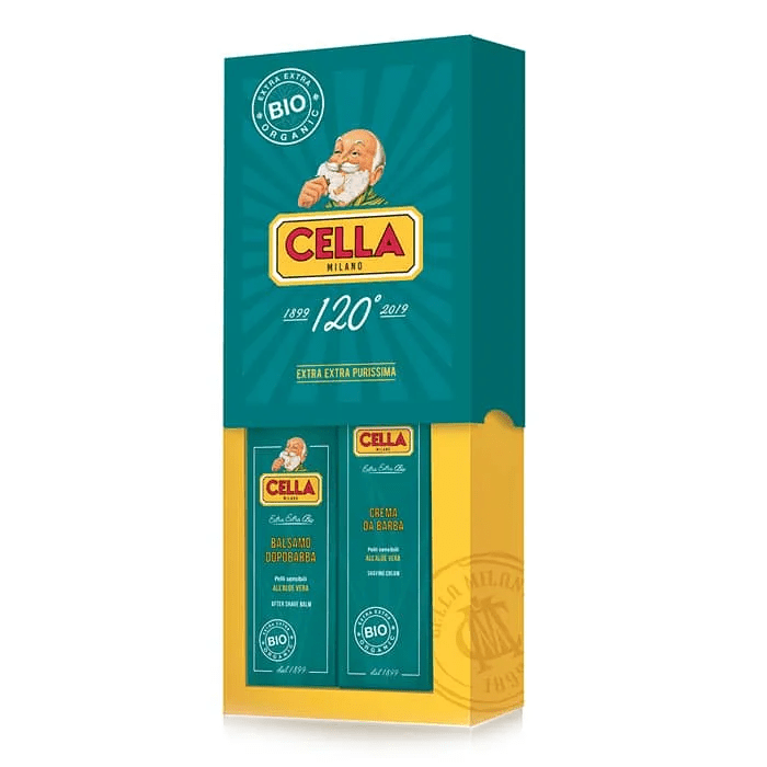 Cella Milano Soothing Aloe Vera Shaving Cream & Aftershave Balm Kit