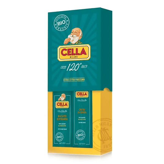 Cella Milano Soothing Aloe Vera Shaving Cream & Aftershave Balm Kit