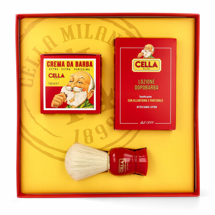 Cella Milano Complete Traditional Shaving Set with Cream, Brush, Aftershave