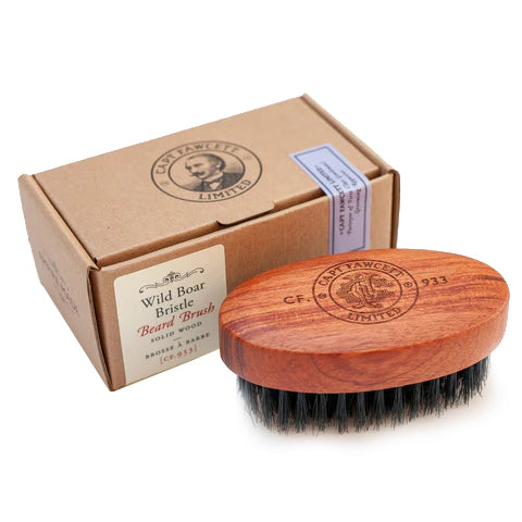 Captain Fawcett Premium Wild Boar Bristle Beard Brush - Handmade Solid Rosewood