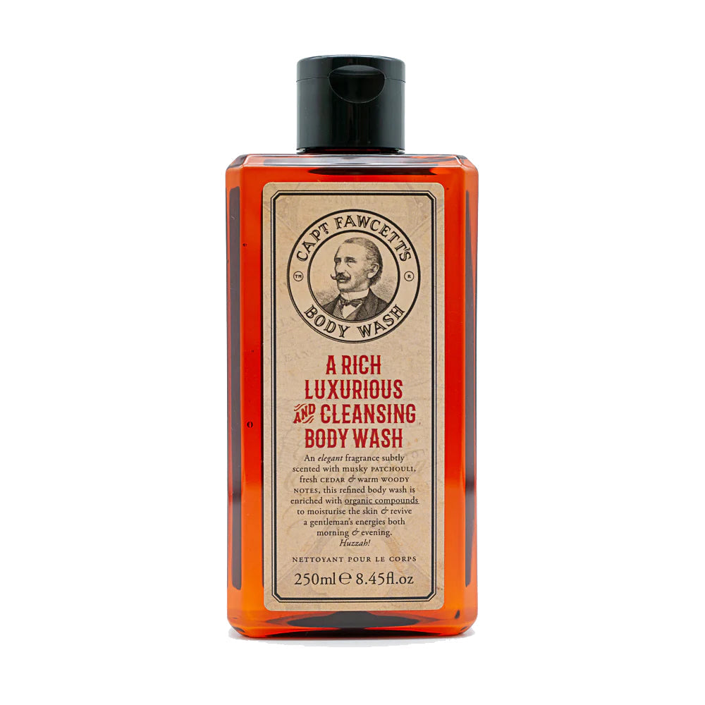 Captain Fawcett Expedition Reserve Invigorating Body Wash, Exotic Patchouli & Cedarwood, 8.45oz