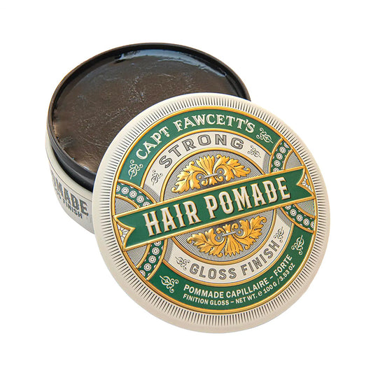 Captain Fawcett Men's Strong Hold High Shine Pomade - Green Scent