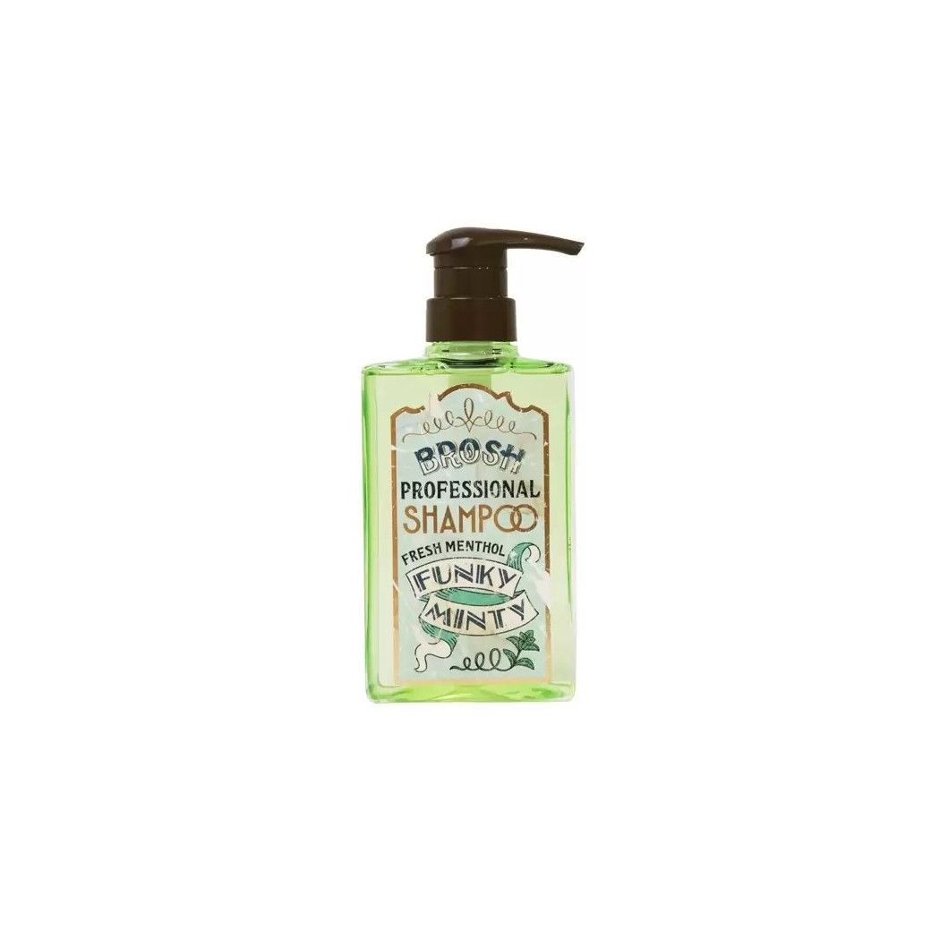 Brosh Funky Minty Professional Botanical Shampoo - 13.5 fl oz Menthol Fresh Hair Cleanser