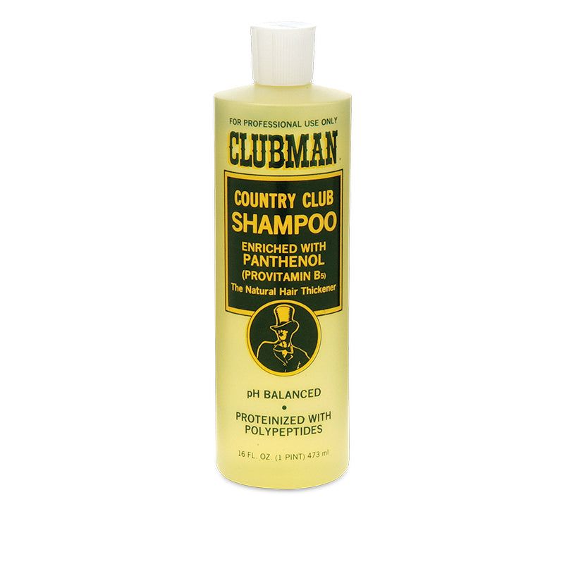 Clubman Country Club Men's pH-Balanced Shampoo, 16 oz, Volumizing, Cleansing Care