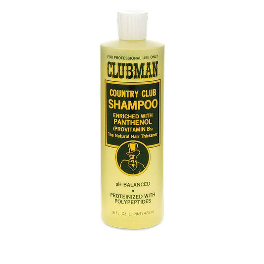 Clubman Country Club Men's pH-Balanced Shampoo, 16 oz, Volumizing, Cleansing Care