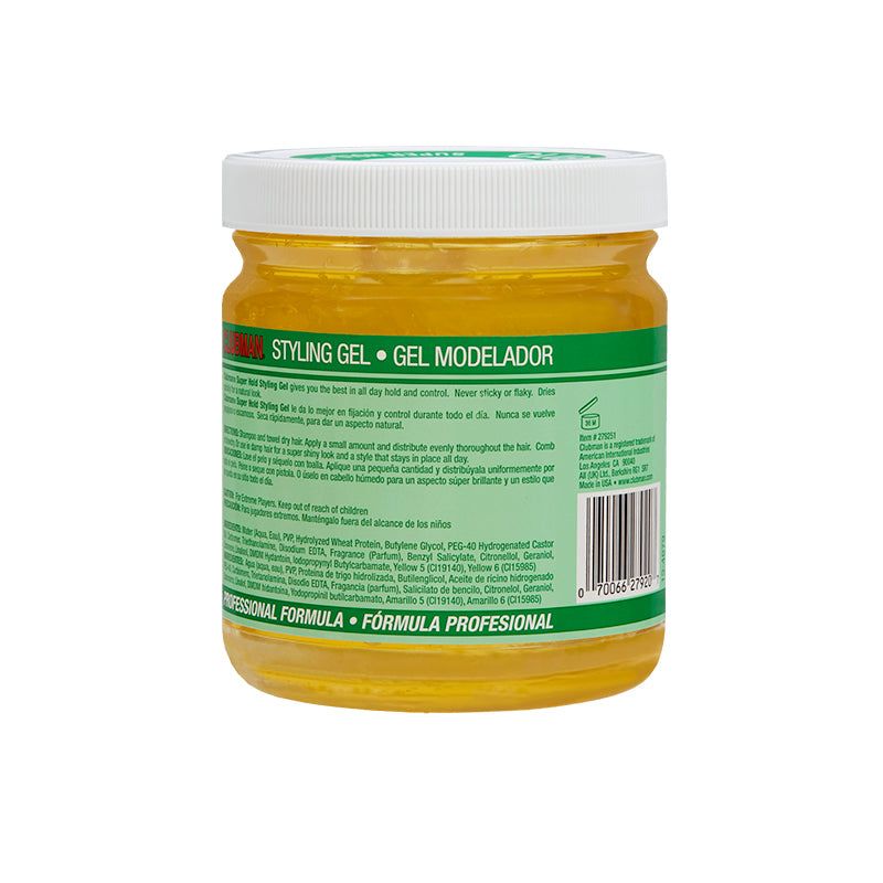 Clubman Pinaud Super Hold Clear Styling Gel: All-Day Control, Nourishing Formula