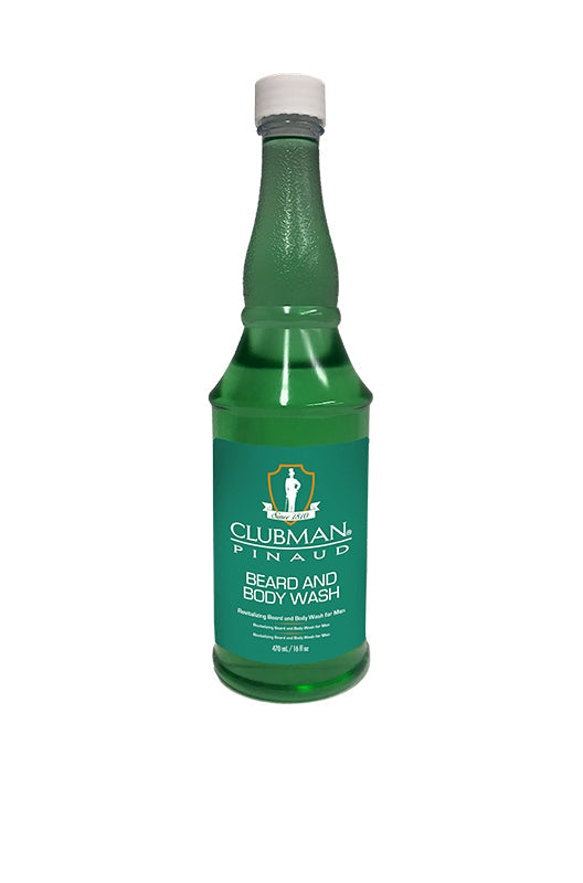 Clubman Pinaud All-in-One Beard & Body Wash: Deep Cleansing, Hydrating Formula