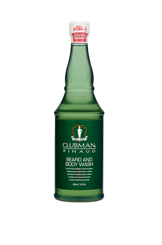Clubman Pinaud All-in-One Beard & Body Wash: Deep Cleansing, Hydrating Formula