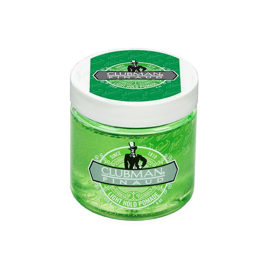 Clubman Light Hold Pomade: Natural Flake-Free Styling for Fine to Medium Hair