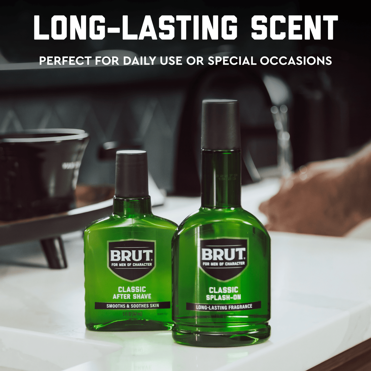 Brut Classic Men's Splash-On Fragrance: Bold, Spicy Woods, Long-Lasting Scent