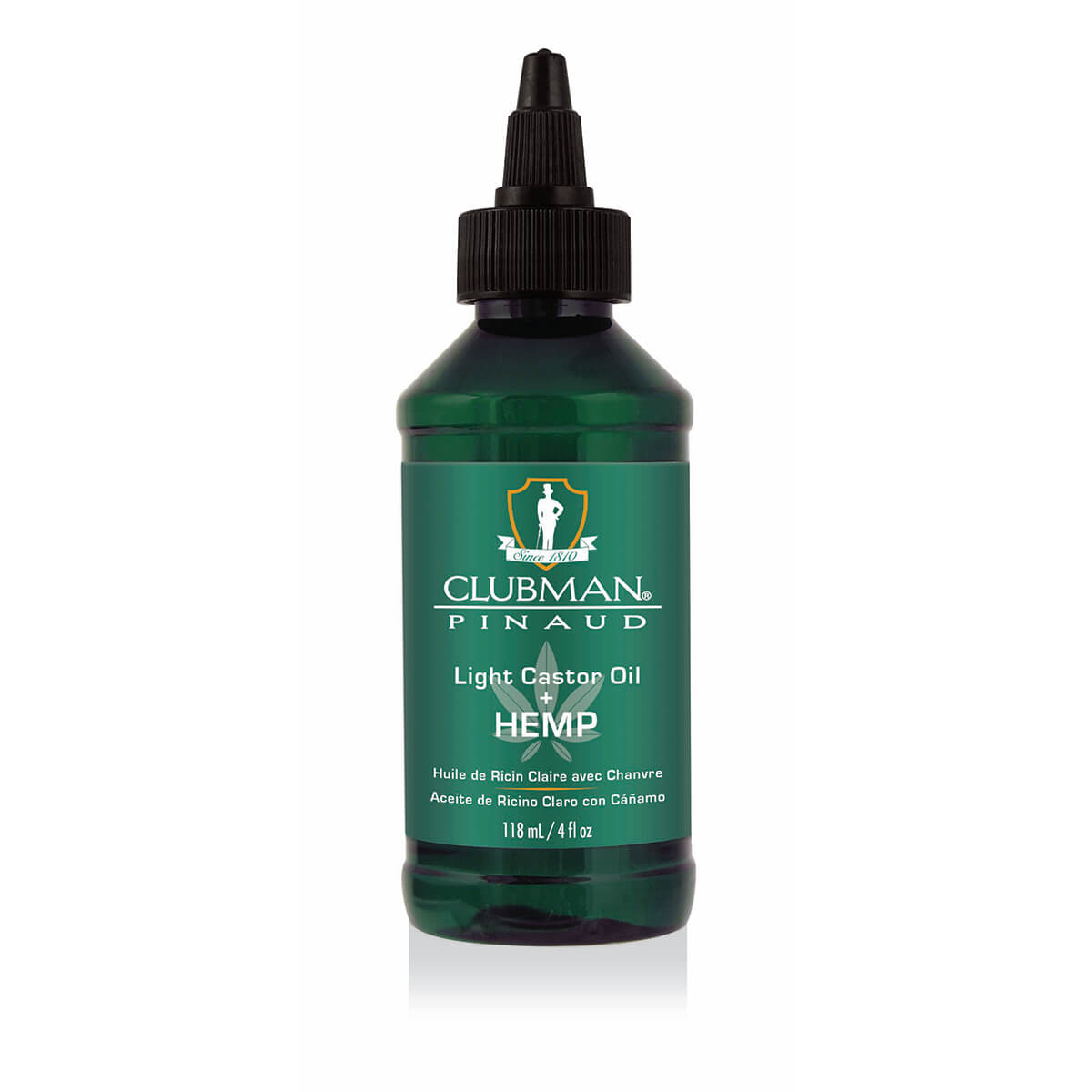 Clubman Pinaud Light Castor Oil + Hemp Oil for Hair & Beard, 4 fl oz
