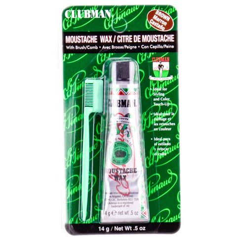 Clubman Pinaud Moustache Wax for Men, Strong Hold, with Styling Comb