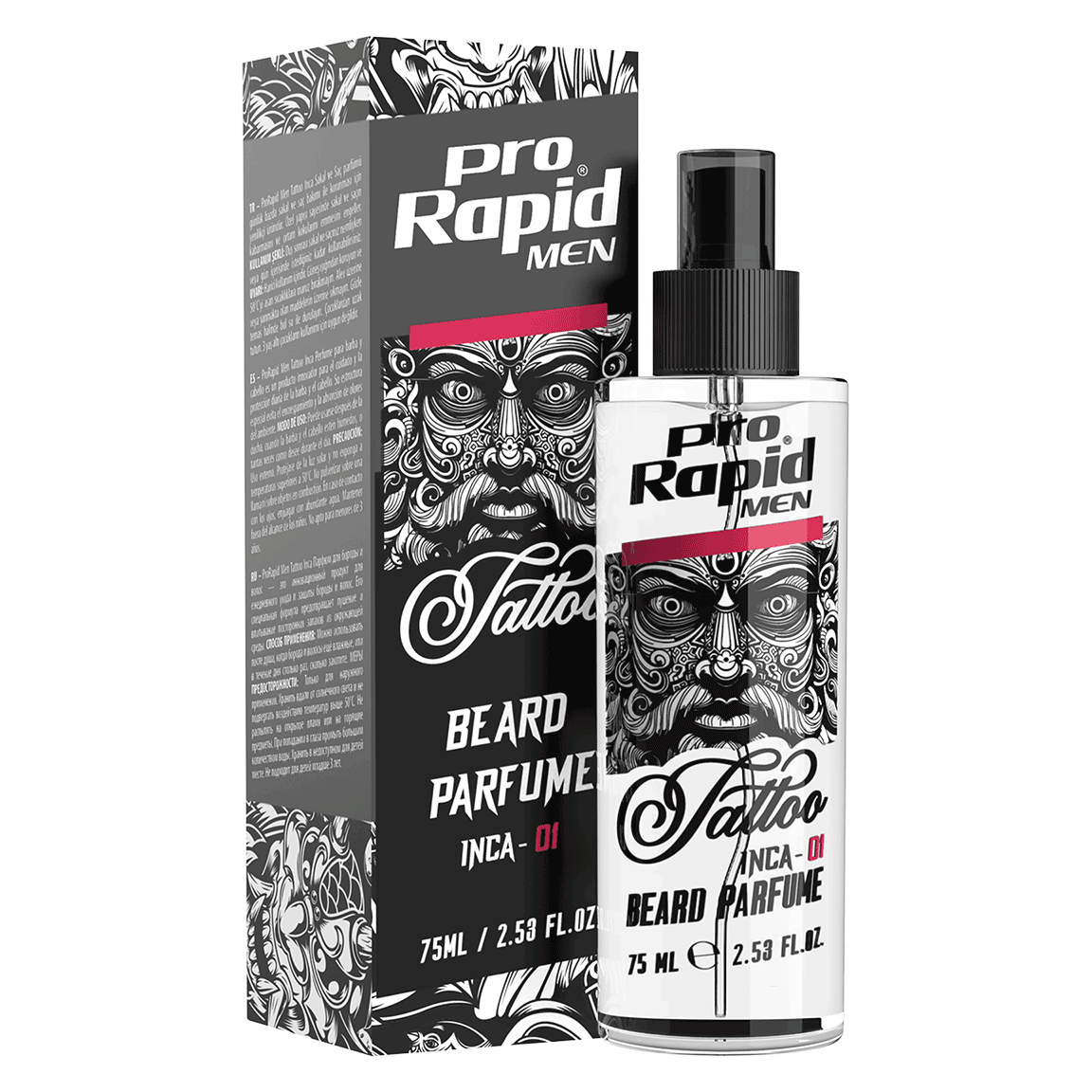 ProRapid Men Tattoo Skäggparfym Inca 01, 75 ml Väldoftande Skäggvård