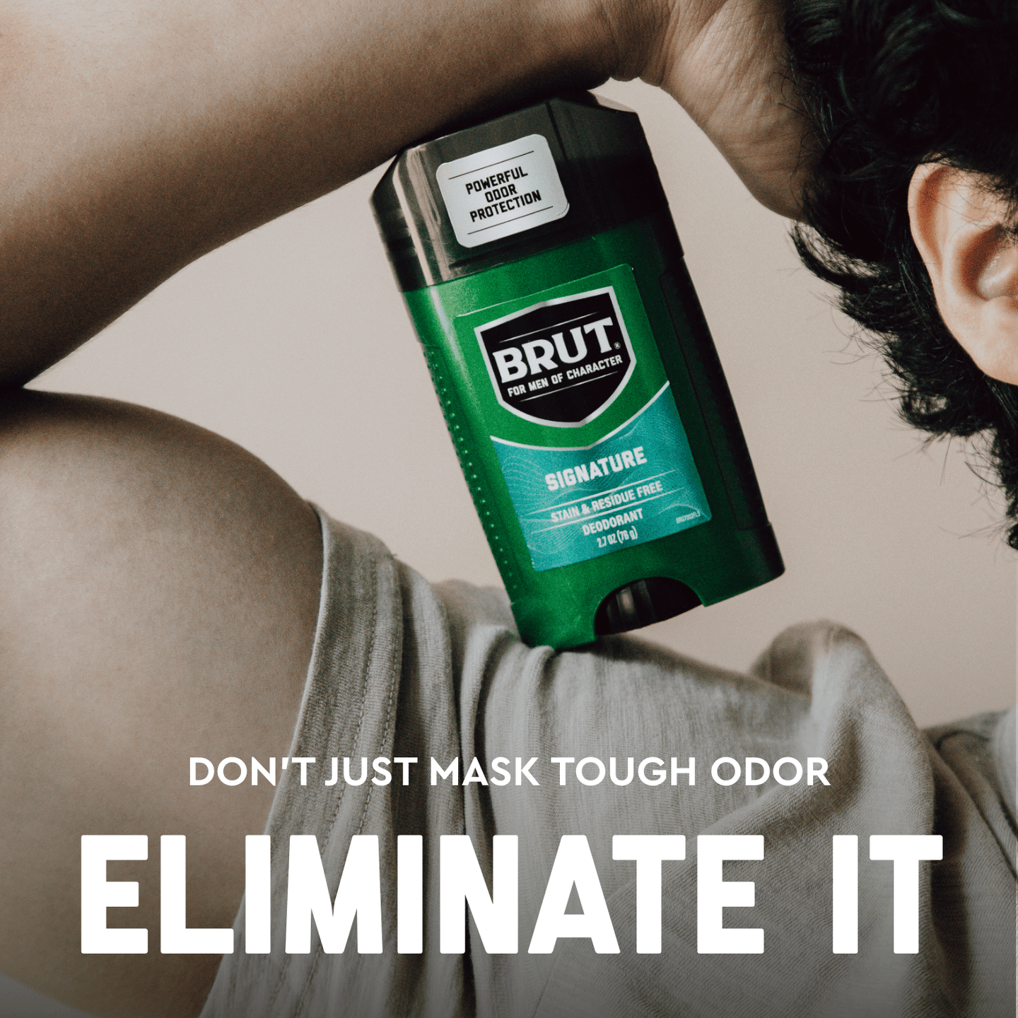 BRUT Signature Aluminum-Free Deodorant Stick for Men: Odor-Eliminating Freshness