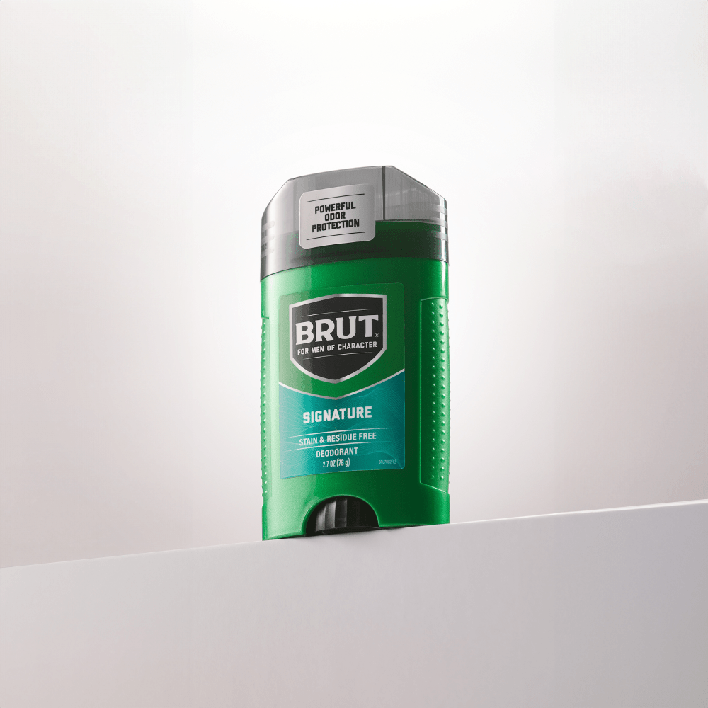 BRUT Signature Aluminum-Free Deodorant Stick for Men: Odor-Eliminating Freshness