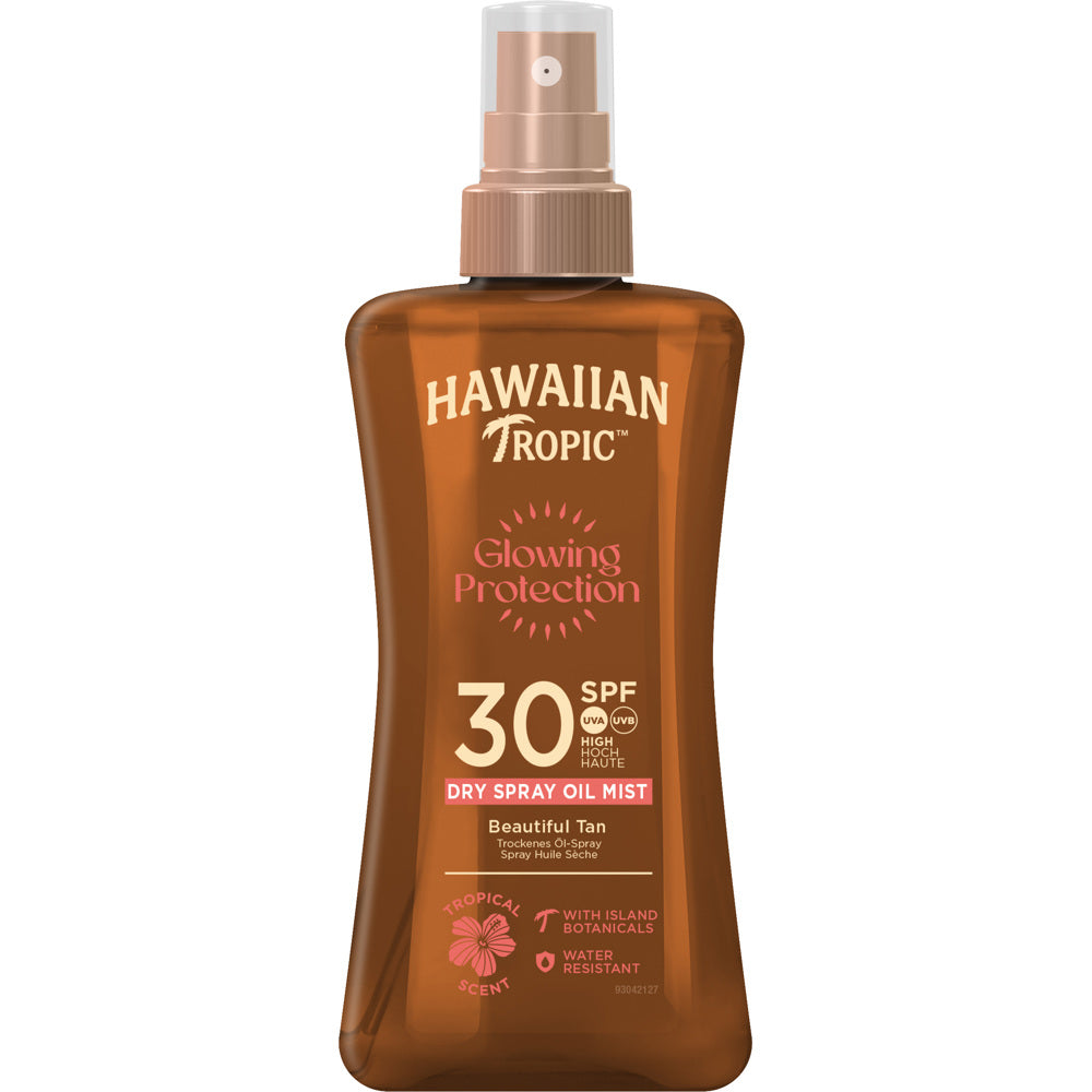 Glowing Protection Dry Oil Spray SPF30, 200ml - hudvård från Hawaiian Tropic