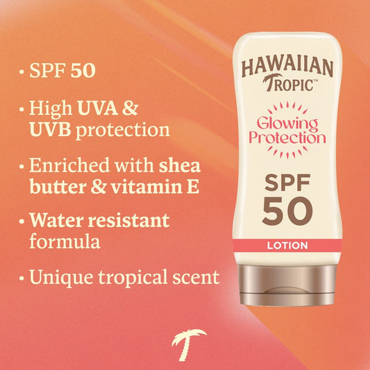 Glowing Protection Lotion SPF50, 180ml - hudvård från Hawaiian Tropic