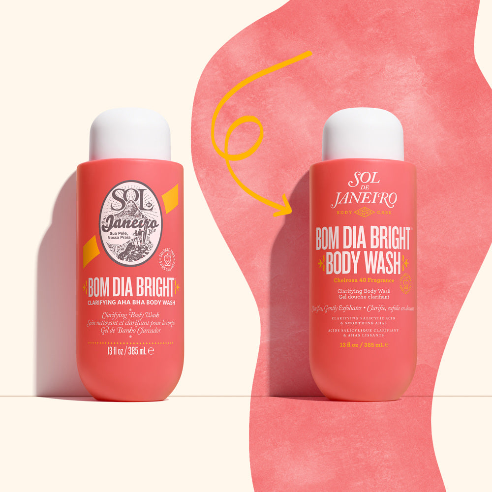 Bom Dia Bright Clarifying AHA BHA Body Wash, 385ml - hudvård från Sol de Janeiro