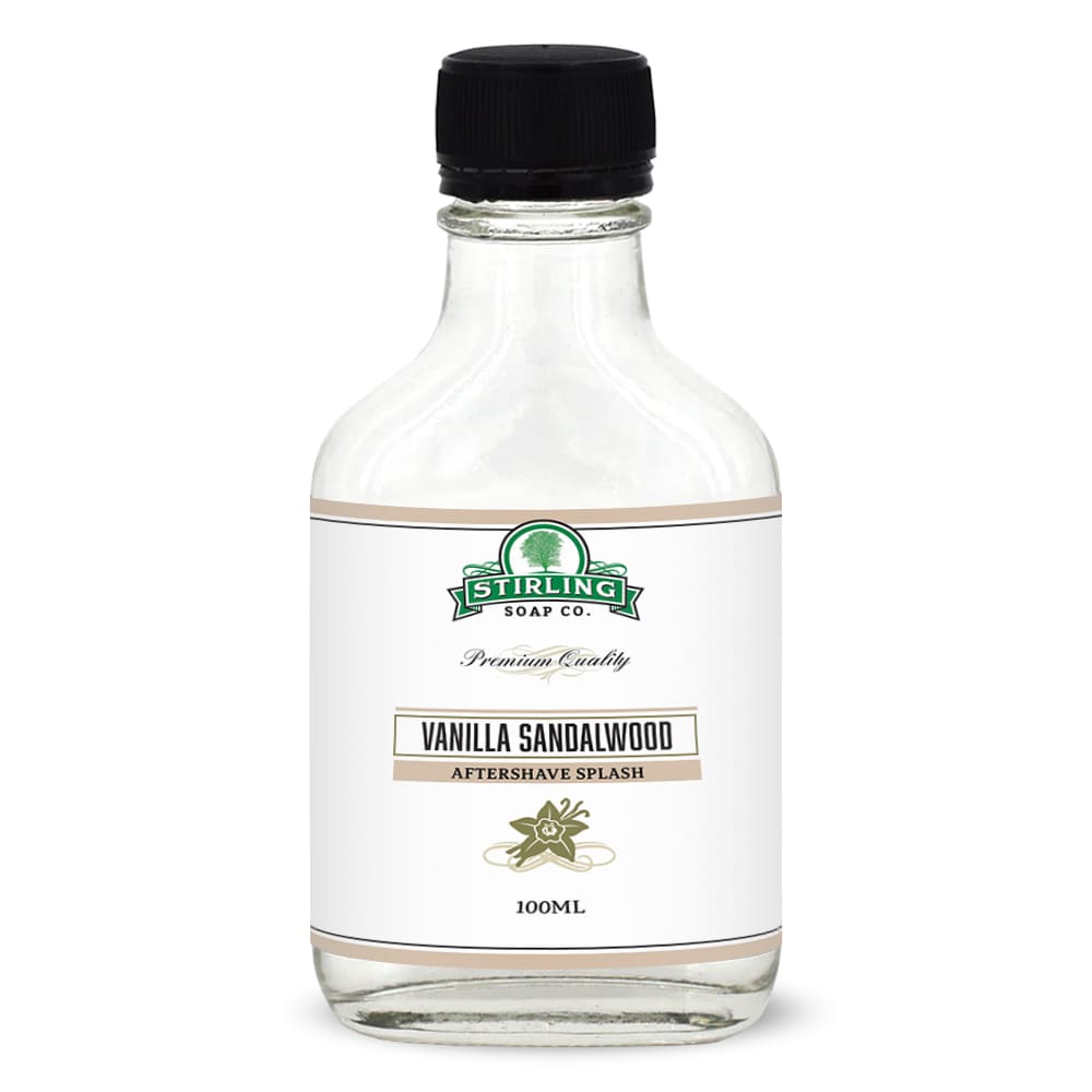 Stirling Soap Vanilla Sandalwood Aftershave Splash - Soothing Post-Shave Balm