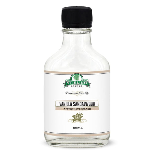 Stirling Soap Vanilla Sandalwood Aftershave Splash - Soothing Post-Shave Balm