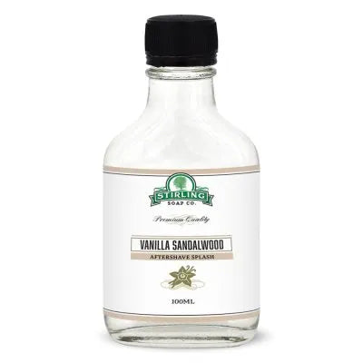 Stirling Soap Vanilla Sandalwood Aftershave Splash - Soothing Post-Shave Balm