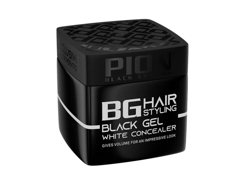 Pion BG Hair Styling Black Gel White Concealer - 320ml