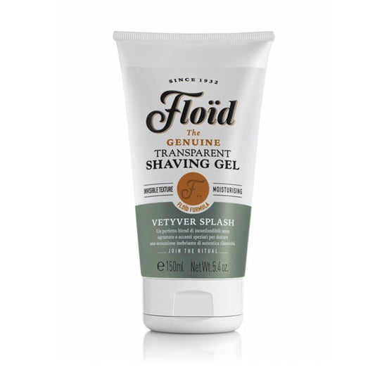 Floïd Transparent Vetyver Splash Shaving Gel for Smooth, Hydrating Shaves
