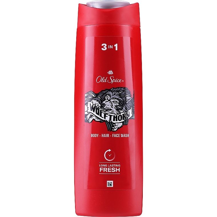 Old Spice Wolfthorn Men's 3-in-1 Shower Gel, Shampoo, and Body Wash