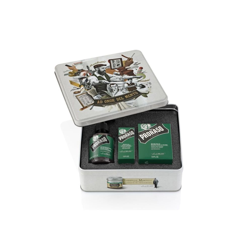 Proraso Skäggvårdskit Cypress & Vetyver i Exklusiv Metal Box