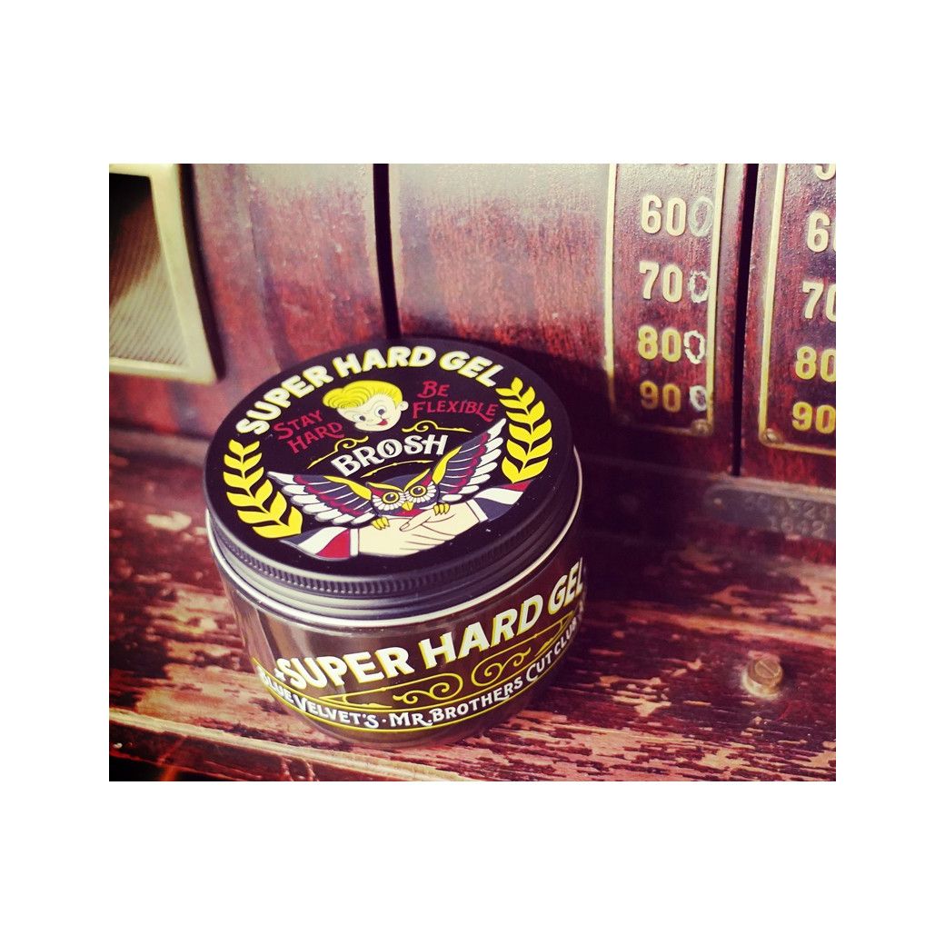 Brosh Super Strong Hold Hair Gel for Men - Ultimate Shiny Finish, 7.05oz