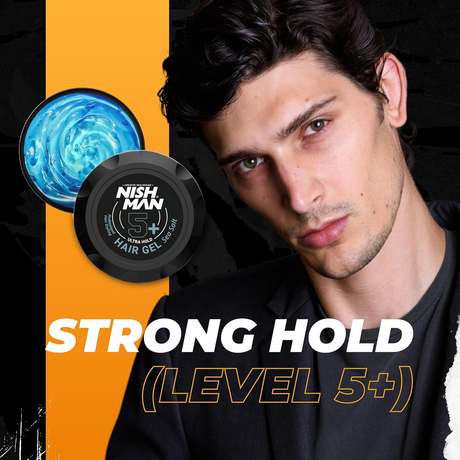 Nish Man 5+ Sea Salt Hair Gel: Ultimate Volume & Texture 12-Pack