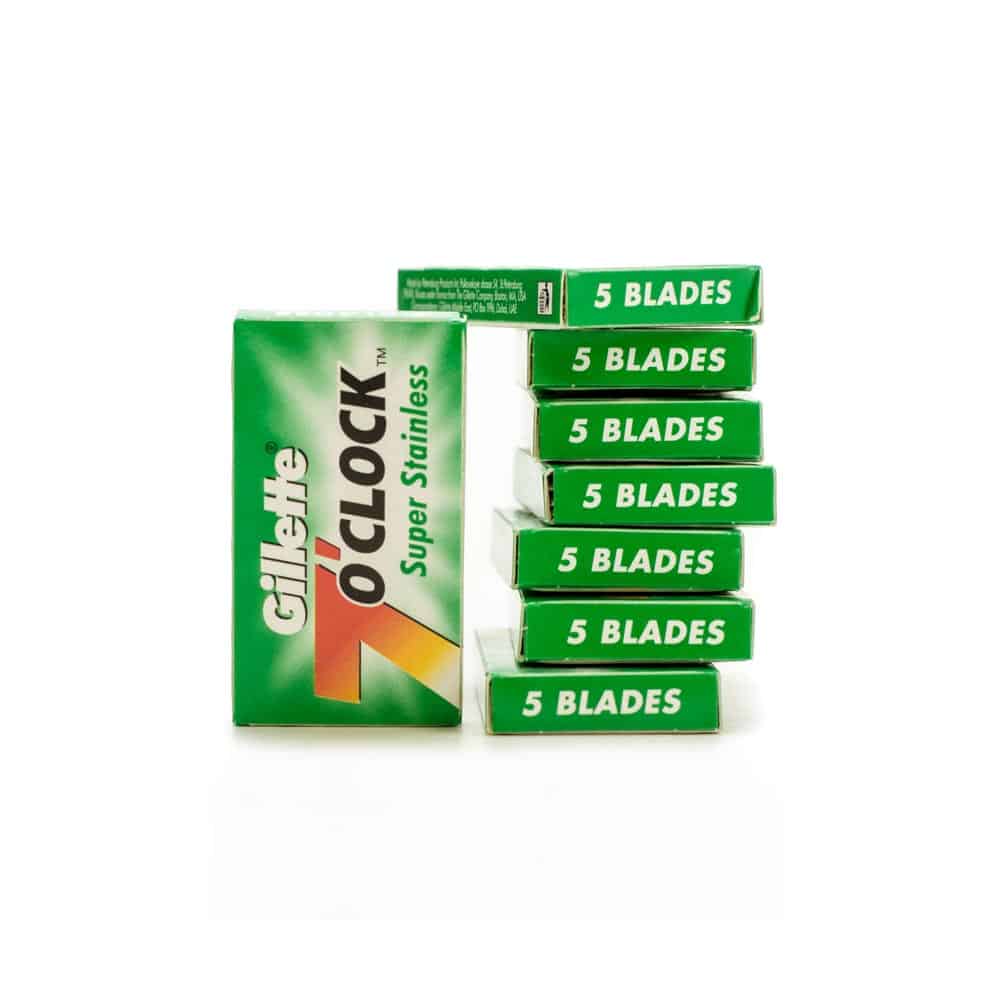 Gillette 7 O'Clock Super Stainless Double Edge Razor Blades 50-Pack