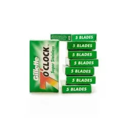Gillette 7 O'Clock Super Stainless Smooth Double Edge Razor Blades 100-Pack