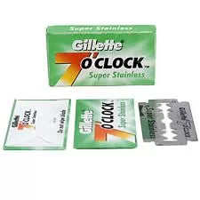 Gillette 7 O'Clock Super Stainless Double Edge Razor Blades 50-Pack