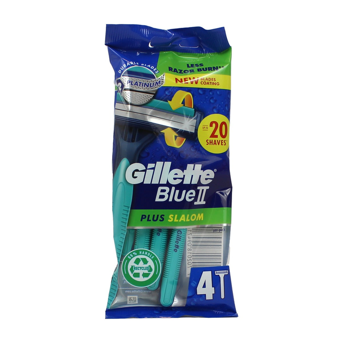 Gillette Blue II Plus Slalom Engångsrakhyvel 4-pack