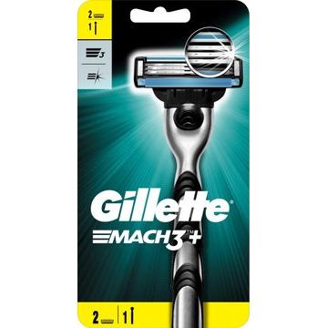 Gillette Mach3 Razor Handle Kit - 3-Blade System, Two Cartridges Included